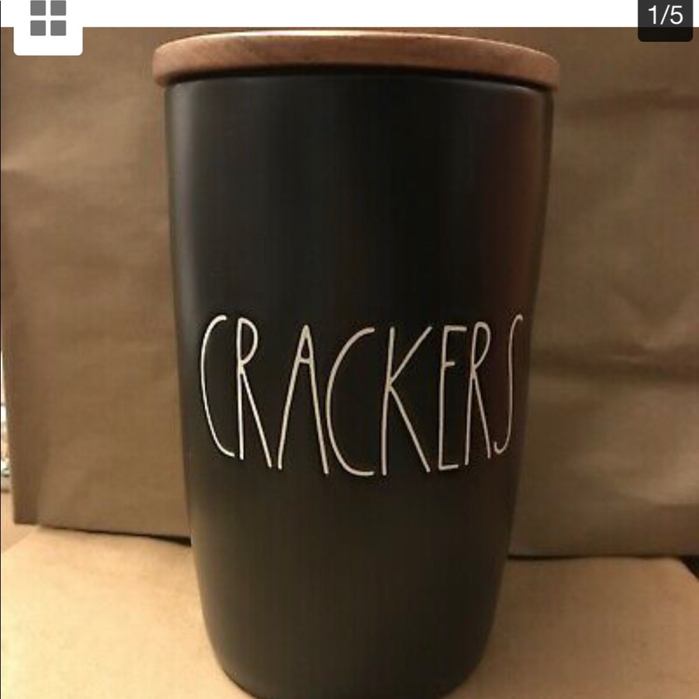 Rae Dunn CRACKERS STORAGE CONTAINER